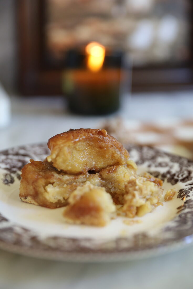 apple cider donut bread pudding