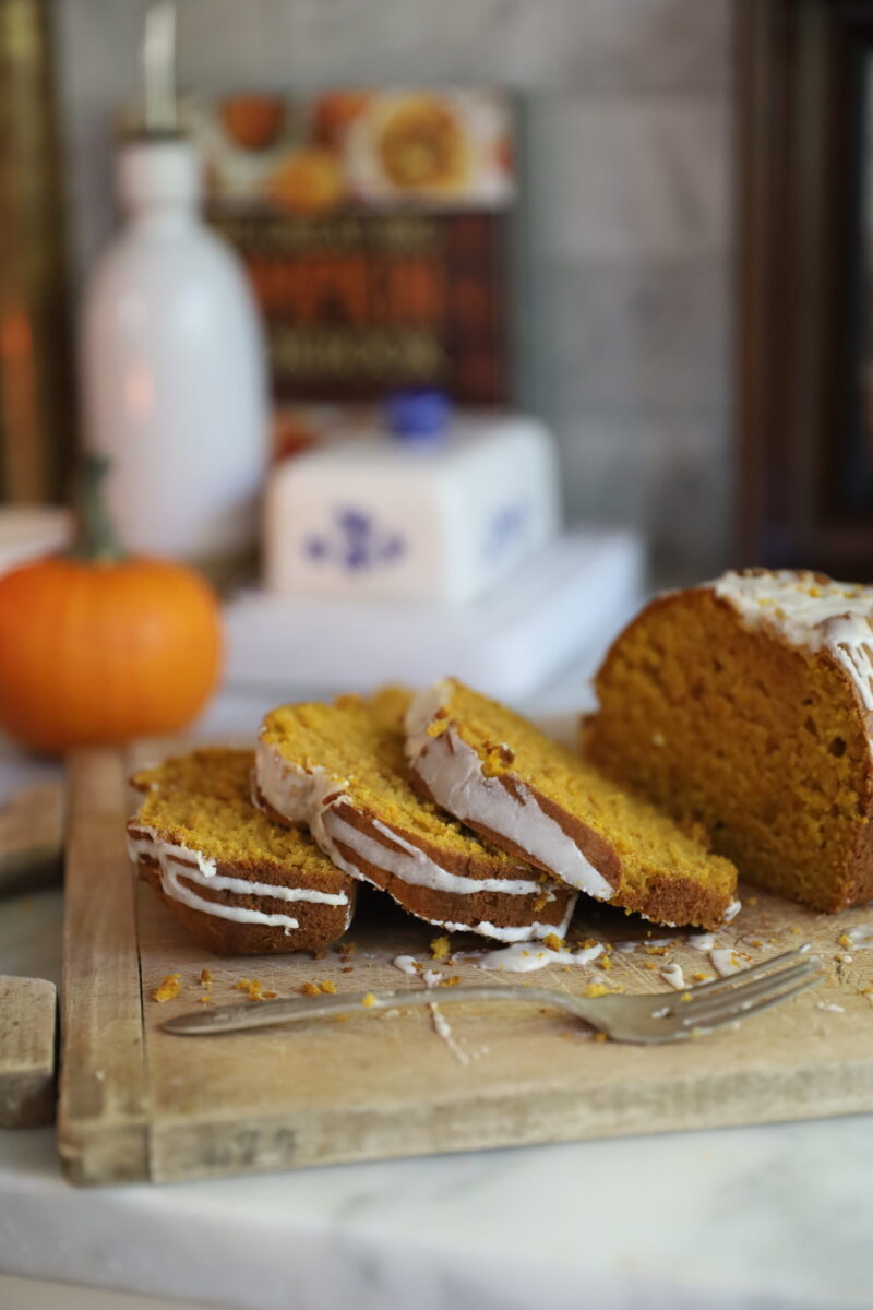 Pumpkin Bread with Maple Glaze