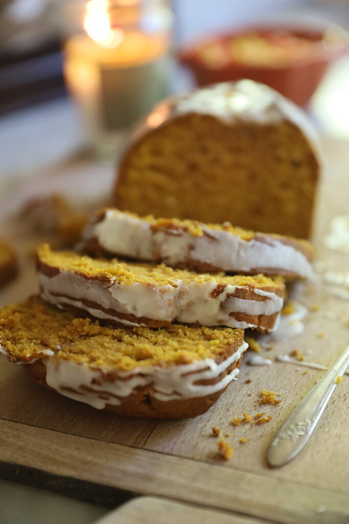 Pumpkin Bread with Maple Glaze