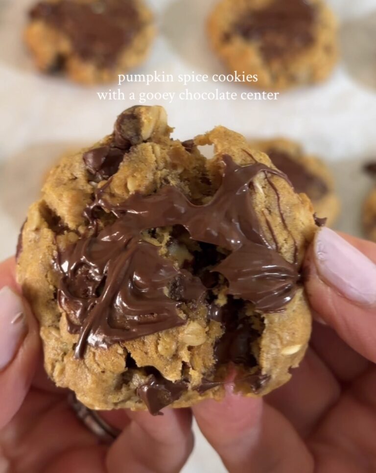 Spiced Pumpkin Cookies with Chocolate Center